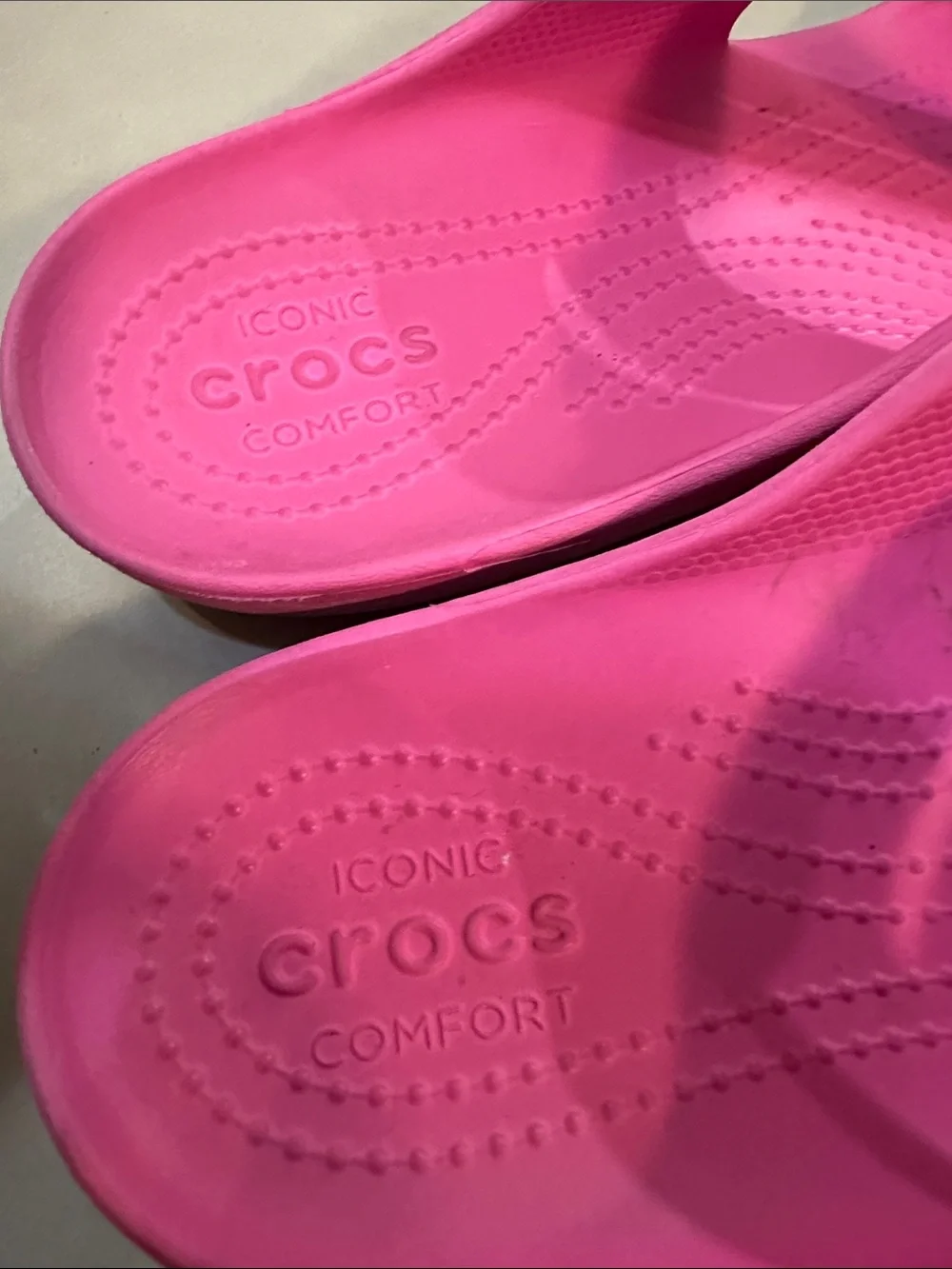 CROCS Swiftwater Hot Pink Triple Strap Slide Sandals Women's Size 9